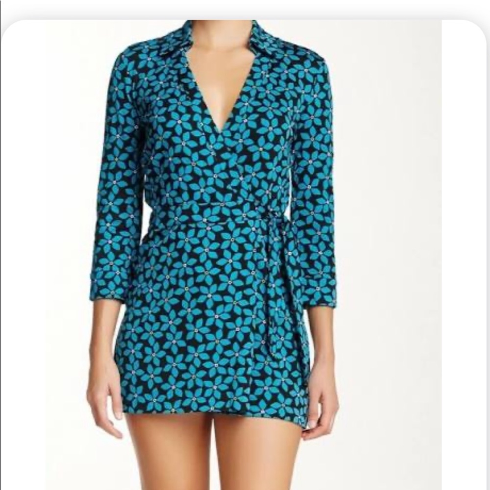 DVF Diane Von Furstenberg paisley wrap romper